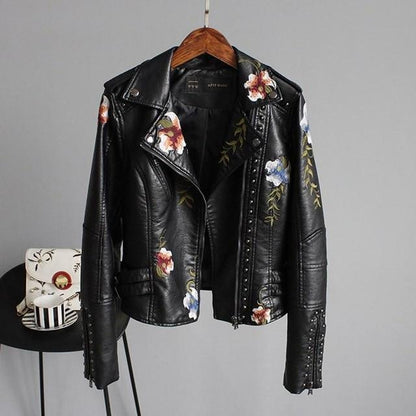 Mila | Embroidered Leather Elegance