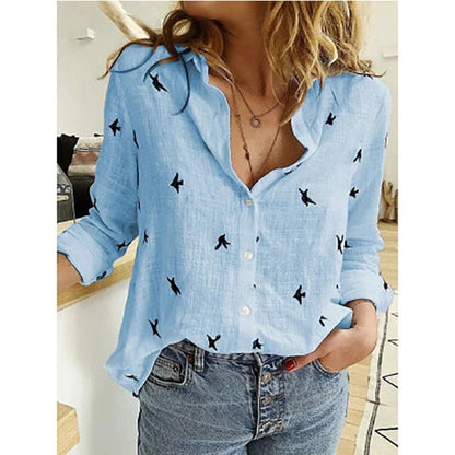 Whitney | Casual Printed Linen Shirt