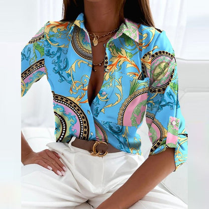 Delilah | Stylish Geometric Print Blouse