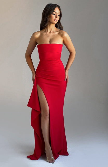 Zoey | Elegant Strapless Maxi Dress
