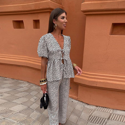 Lucy | Printed Top & Pants Set